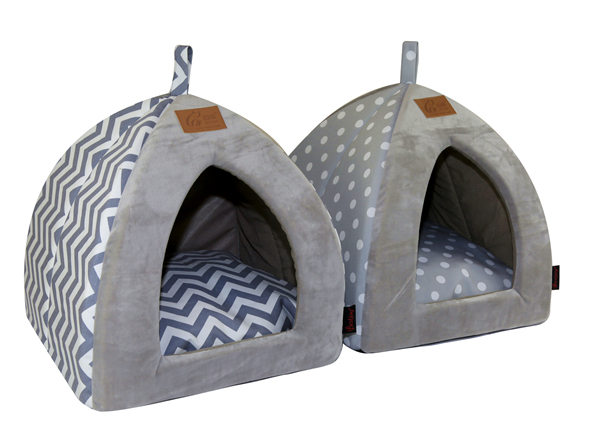 Custom New Product Covered Portable Dog Cat Bed Cave Cute Puppy Bed Cat Teepee Cushion House for Wholesale