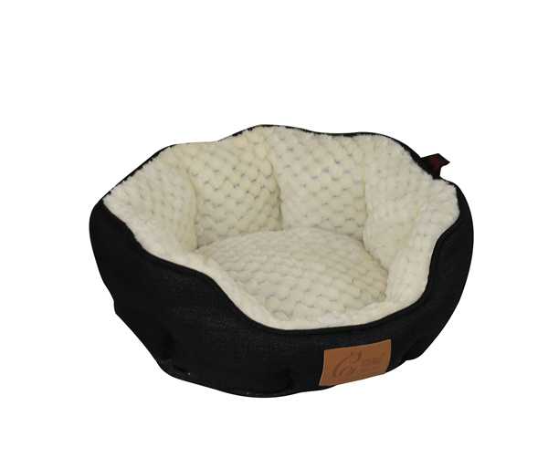 Trendy Flannel Pumpkin Shape Pet Bed Luxury Dog Bed Comfy Cat Cushion Warm Pet Cuddler Composite Linen Bed