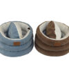 Manufacturer Novelty Flannel Donut Pet Bed Waterproof Luxury Soft Indoor Dog Sofa Bed Cat Cushion House Removable Reversible Embroidered Cushion