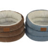 Manufacturer Novelty Flannel Donut Pet Bed Waterproof Luxury Soft Indoor Dog Sofa Bed Cat Cushion House Removable Reversible Embroidered Cushion