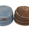 Manufacturer Novelty Flannel Donut Pet Bed Waterproof Luxury Soft Indoor Dog Sofa Bed Cat Cushion House Removable Reversible Embroidered Cushion