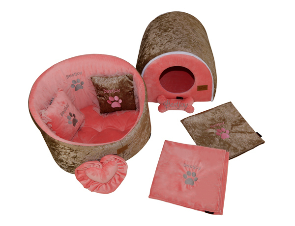 Manufacturer OEM Pet Bed Toy Princess Dog Pillow Custom Handmade Dog Puppy Toy Pillow Personalized Cat Toy With Paw Shape Embroidery and Tulle Border Indoor Decorative Pillow