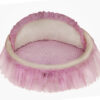 Manufacturer Wholesale Baby Pink and Cream Princess Pet Bed with Romantic Tulle Skirt Pet Bed House Couch Sofa for Princess Dog Cat Rabbit Designer Pet Bed With Pillow Reversible Cushion Indoor Bed
