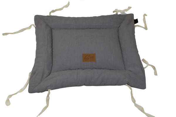 Transformer Pet Mat Carpet Stonewashed Linen Gray and Charcoal Pet Bed House Large Dog Mat Cushion Quilted Linen Cat Mattress Pad Indoor Floor Decorative Cushion Mat for Wholesale