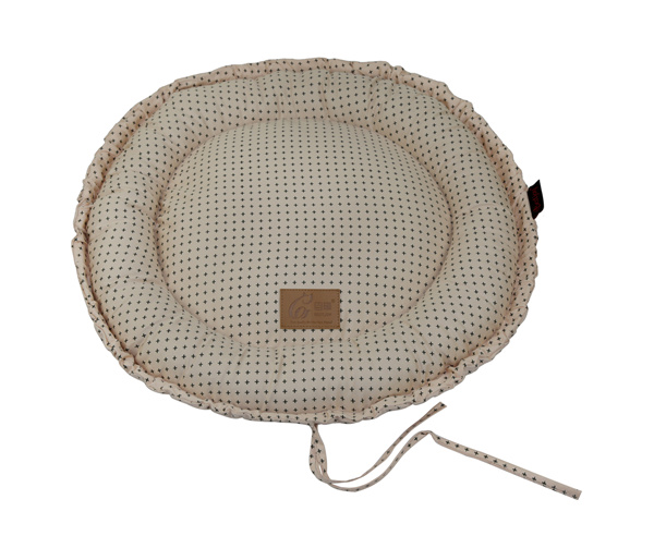 Stocked Manufacturer Luxury Cotton Sateen Donut Pet Mat Carpet Transformer Pet Bed House Large Dog Sofa Cushion Quilted Cat Mattress Pad Indoor Floor Dec Round Cushion Mat with Drawstring Inventory