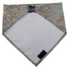 China Supplier High Quality Pet Dog Bandana Kerchief Custom Triangle Dog Bandana Bibs With Buckle Closure Grey Floral Printed Bandana Scarfs for Puppy Dog Cat Pet Accessories OEM Neckwear Wholesale