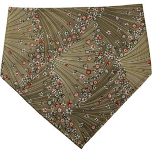 Manufacturer High Quality Pet Dog Bandana Kerchief Custom Triangle Dog Bandana Bibs With Buckle Closure Khaki Floral Printed Bandana Scarfs for Puppy Dog Cat Pet Accessories OEM Neckwear for Wholesale