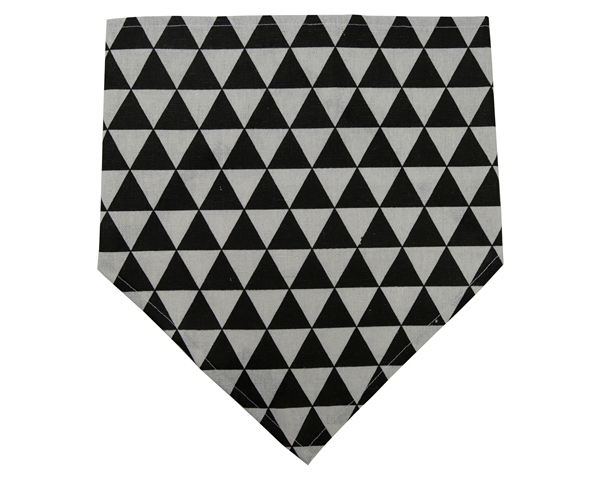 Black and White Linen Cotton Pet Dog Bandana Kerchief Custom Triangle Dog Bandana Bibs With Velcro Closure Printed Bandana Scarfs for Puppy Dog Cat Pet Accessories OEM ODM Neckwear for Wholesale