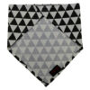 Black and White Linen Cotton Pet Dog Bandana Kerchief Custom Triangle Dog Bandana Bibs With Velcro Closure Printed Bandana Scarfs for Puppy Dog Cat Pet Accessories OEM ODM Neckwear for Wholesale