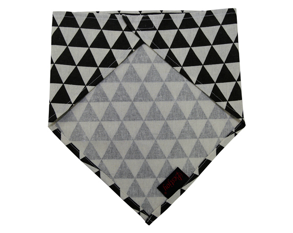 Black and White Linen Cotton Pet Dog Bandana Kerchief Custom Triangle Dog Bandana Bibs With Velcro Closure Printed Bandana Scarfs for Puppy Dog Cat Pet Accessories OEM ODM Neckwear for Wholesale