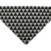 Black and White Linen Cotton Pet Dog Bandana Kerchief Custom Triangle Dog Bandana Bibs With Velcro Closure Printed Bandana Scarfs for Puppy Dog Cat Pet Accessories OEM ODM Neckwear for Wholesale