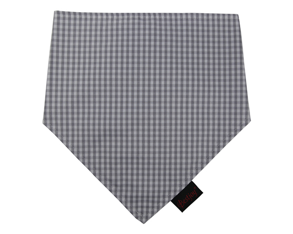 Wholesale Small Square Printing Cotton Pet Dog Bandana Kerchief Custom Triangle Grey Dog Bandana Bibs With Button Closure Bandana Scarfs for Puppy Dog Cat Pet Accessories OEM Double Layer Neckwear