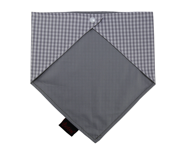 Wholesale Small Square Printing Cotton Pet Dog Bandana Kerchief Custom Triangle Grey Dog Bandana Bibs With Button Closure Bandana Scarfs for Puppy Dog Cat Pet Accessories OEM Double Layer Neckwear