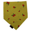 Wholesale Adjustable Strawberry Printed Cotton Pet Bandana Kerchief Custom Triangle Yellow Dog Bandana Bib With Double Buttons Closure Scarf for Puppy Dog Cat Pet Accessories OEM Double Layer Neckwear