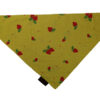 Wholesale Adjustable Strawberry Printed Cotton Pet Bandana Kerchief Custom Triangle Yellow Dog Bandana Bib With Double Buttons Closure Scarf for Puppy Dog Cat Pet Accessories OEM Double Layer Neckwear