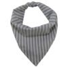 Wholesale Adjustable Striped Linen and Cotton Pet Bandana Kerchief Custom Triangle Dog Bandana Bibs Grey Pet Scarf for Puppy Dog Cat Pet Accessories OEM Neckwear Apparel