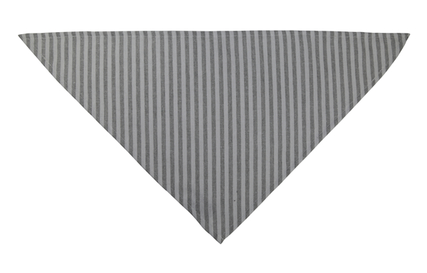 Wholesale Adjustable Striped Linen and Cotton Pet Bandana Kerchief Custom Triangle Dog Bandana Bibs Grey Pet Scarf for Puppy Dog Cat Pet Accessories OEM Neckwear Apparel