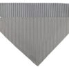 Wholesale Adjustable Striped Linen and Cotton Pet Bandana Kerchief Custom Triangle Dog Bandana Bibs Grey Pet Scarf for Puppy Dog Cat Pet Accessories OEM Neckwear Apparel