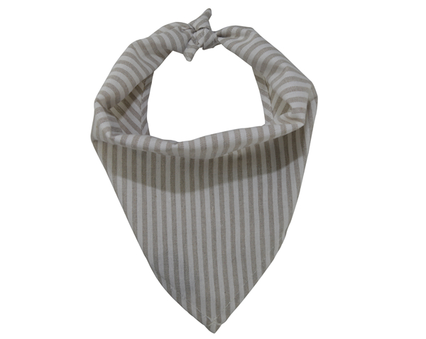 Wholesale Adjustable Striped Linen and Cotton Pet Bandana Kerchief Custom Triangle Dog Bandana Bibs Natural Pet Scarfs for Puppy Dog Cat Pet Accessories OEM Neckwear Pet Apparel