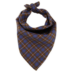 Multifunctional Cotton Pet Bandana Kerchief Custom Square Dog Bandana Bibs Blue Plaid Tartan Pet Scarfs for Puppy Dog Cat Stylish Pet Accessories OEM Neckwear Pet Apparel for Wholesale