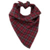 Designer Multifunctional Cotton Pet Bandana Kerchief Custom Square Dog Bandana Bibs Red Plaid Tartan Pet Scarfs for Puppy Dog Cat Stylish Pet Accessories OEM Neckwear Pet Apparel for Wholesale
