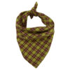 Hot Sale Multifunctional Cotton Pet Bandana Kerchief Custom Square Dog Bandana Bibs Yellow Plaid Tartan Pet Scarfs for Puppy Dog Cat Stylish Pet Accessories OEM Neckwear Pet Apparel for Wholesale