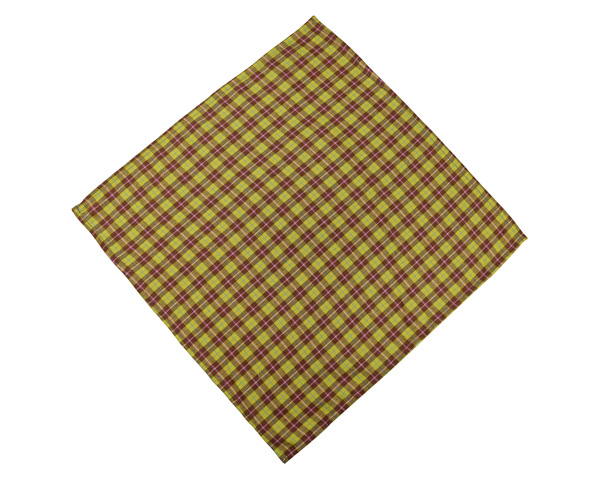 Hot Sale Multifunctional Cotton Pet Bandana Kerchief Custom Square Dog Bandana Bibs Yellow Plaid Tartan Pet Scarfs for Puppy Dog Cat Stylish Pet Accessories OEM Neckwear Pet Apparel for Wholesale