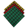 Factory Multifunctional Cotton Pet Bandana Kerchief Custom Square Dog Bandana Bibs Green Plaid Tartan Pet Scarfs for Puppy Dog Cat Stylish Pet Accessories OEM Neckwear Pet Collar Apparel Wholesale