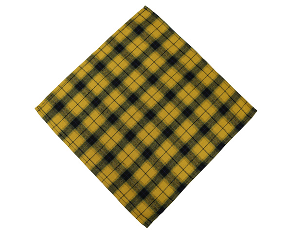 Manufacturer Adjustable Cotton Pet Bandana Kerchief Custom Square Dog Bandana Bibs Yellow Plaid Tartan Pet Scarfs for Puppy Dog Cat Stylish Pet Accessories OEM Neckwear Pet Collar Apparel Wholesale