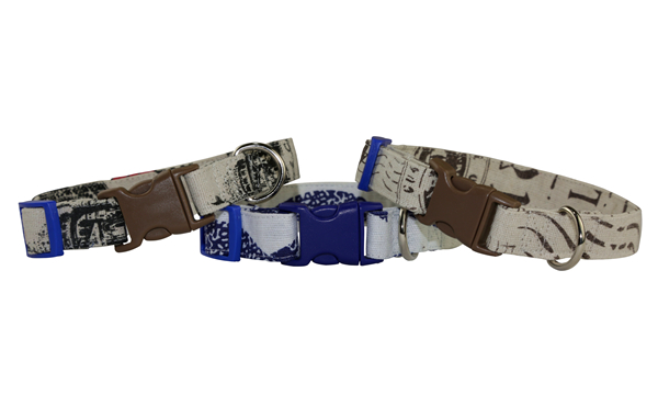 Wholesale Cotton Linen Adjustable Dog Collar