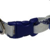 Wholesale Cotton Linen Adjustable Dog Collar with Welded D Ring High Quality Buckle Dog Collar Custom Puppy Collar in Vintage Blue Pattern Designer Dog Collar OEM Pet Accessories Dog Gift Bestseller
