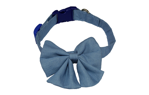 Designer Pet Dog Cat Big Sailor Bow Tie Novelty Collar With Bow Tie Urban Denim Cat Bow Tie Handmade Dog Bow Tie Pet Accessories Necktie Slip onto Collar OEM for Wholesale Top Bestseller