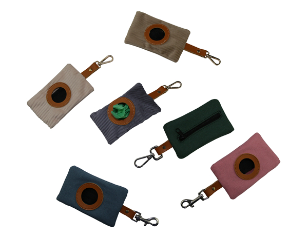 Manufacturer Portable Poop Bag Holder Soft Wool Leather Grommet Waterproof Zipper Dog Waste Pouch Pet Waste Bag Dispenser Dog Walking Bag Pet Treat Bag Poop Bag Carrier for Wholesale