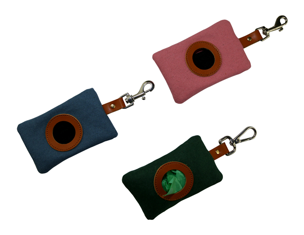 Manufacturer Portable Poop Bag Holder Soft Wool Leather Grommet Waterproof Zipper Dog Waste Pouch Pet Waste Bag Dispenser Dog Walking Bag Pet Treat Bag Poop Bag Carrier for Wholesale