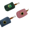 Manufacturer Luxury Poop Bag Holder Soft Durable Wool Brass Grommet Waterproof Zipper Dog Waste Pouch Pet Waste Bag Dispenser Dog Walking Bag Pet Treat Bag Poop Bag Carrier OEM for Wholesale