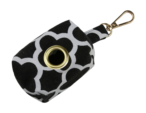 Wholesale Washable Poop Bag Holder Durable Lucky Clover Print Cotton Canvas Brass Grommet Waterproof Zipper Dog Waste Pouch Pet Waste Bag Dispenser Dog Walking Bag Pet Treat Bag Poop Bag Carrier