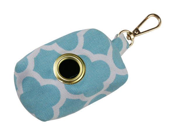 Wholesale Washable Poop Bag Holder Durable Lucky Clover Print Cotton Canvas Brass Grommet Waterproof Zipper Dog Waste Pouch Pet Waste Bag Dispenser Dog Walking Bag Pet Treat Bag Poop Bag Carrier