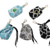 Wholesale Washable Poop Bag Holder Durable Lucky Clover Print Cotton Canvas Brass Grommet Waterproof Zipper Dog Waste Pouch Pet Waste Bag Dispenser Dog Walking Bag Pet Treat Bag Poop Bag Carrier