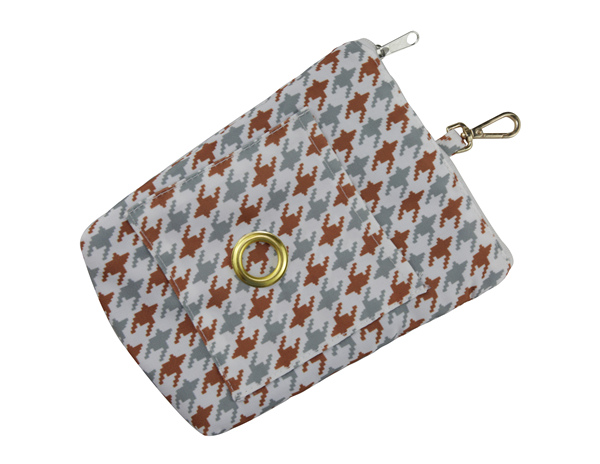 Wholesale Pet Treat Bag Dog Walking Bag Poop Bag Holder Durable Zipper Closure Waterproof Lined Dog Waste Pouch Pet Waste Bag Dispenser Dog Bag Carrier Houndstooth Print Pet Accessories