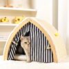 Foldable Interactive Cat Tent with Scratching Board and Sisal Climbing Frame Pet Beds Scratching Post Teaser for Cats