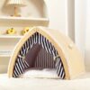 Foldable Interactive Cat Tent with Scratching Board and Sisal Climbing Frame Pet Beds Scratching Post Teaser for Cats