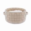 New style Felt Woven Cat Bed Big Round Woven Basket Cat Scratching Felt Bed Nest Durable Warm Pet Basket Sleeping