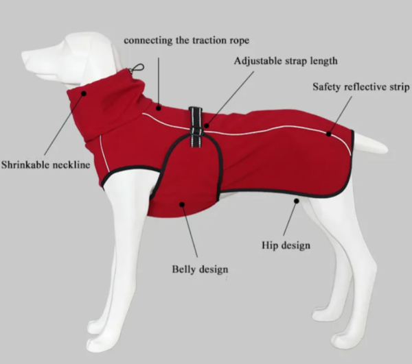Hot Sale High Quality Comfortable Winter Autumn Dog Clothes Reflective Windproof Warm Dog Coat -
