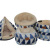 China Wholesale Modern Printing Suede Round Pet Bed Pet House Cave Cat Bedding