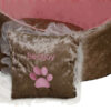 Manufacturer OEM Pet Bed Toy Princess Dog Pillow Custom Handmade Dog Puppy Toy Pillow Personalized Cat Toy With Paw Shape Embroidery and Tulle Border Indoor Decorative Pillow