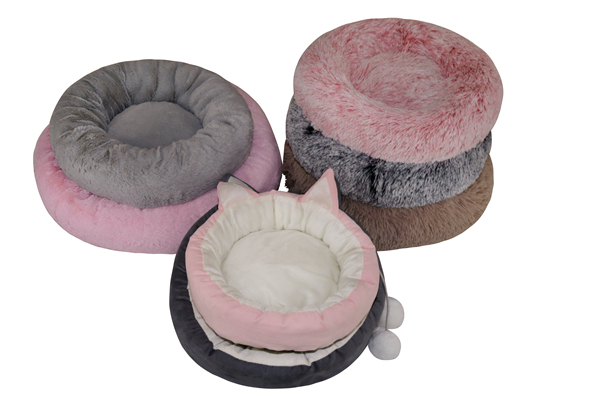 China Supplier Cheap Pet Bed House Round Dog Sofa Cushion Washable Cat Cuddler Bed Soft Pet Nesting Sofa Mat One-Piece Design Hot Sale OEM ODM for Wholesale