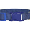 Manufacturer Adjustable Urban Denim Dog Collar with Welded D Ring High Quality Buckle Dog Collar Custom Puppy Collar in Indigo Dark Blue Designer Dog Collar OEM Pet Accessories Dog Gift Bestseller