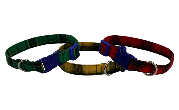 China Factory Adjustable Yellow Plaid Tartan Dog Collar with Welded D Ring High Quality Buckle Dog Collar Custom Cotton Puppy Collar Designer Dog Collar OEM Pet Accessories Dog Birthday Gift