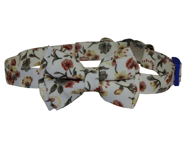 Cheap Designer Manufacturer Pet Dog Cat Bow Tie Novelty Collar With Bow Tie Print Floral Cat Bow Tie Handmade Dog Bow Tie Pet Accessories Necktie Slip onto Collar OEM for Wholesale