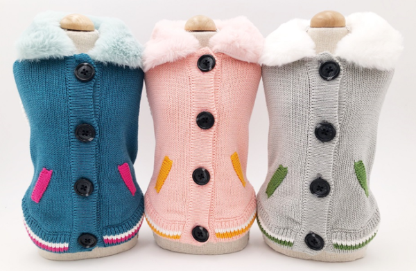 High Quality Soft Pet Clothes Hand Knitted Dog Sweater Comfortable Cotton Clothing for Winter Warm Pet Apparel Designer Double Layer Pet Coat